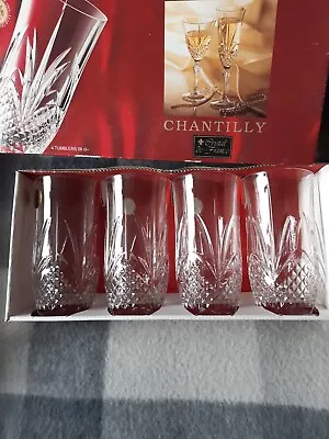 Chantilly Lead Crystal Tumblers 28cl Set Of 4 • £9.99