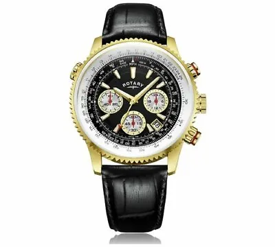 £149.99 • Buy Rotary Men's Skeleton Chronograph Black Strap Watch.