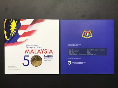 Card Coins Malaysia Day 50th Celebration 2013 Nordic Gold Commemorative Coin BU • $8.50