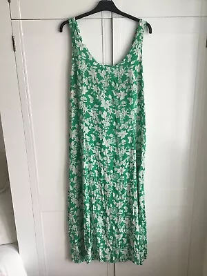 Zara Ladies Size XL Bust 42 Ins  Bust Sleeveless Calf Length Viscose Mix Dress. • £5