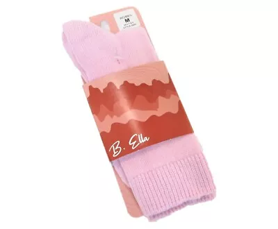 B. Ella Ladies 82% CASHMERE Crew Socks Rory Dawn Pink - NEW • $45