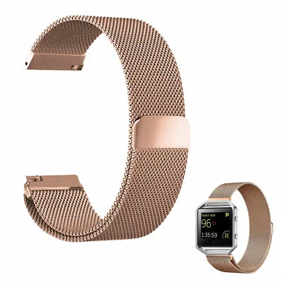 $23.02 • Buy For Fitbit Blaze Watch Band Replacement Milanese Stainless Steel Strap Wrist