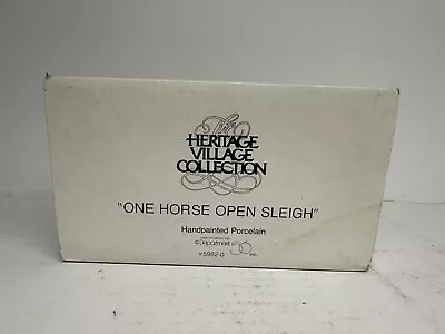 Department 56 Heritage Village Collection One Horse Open Sleigh #59820 W/ Box • $5.95