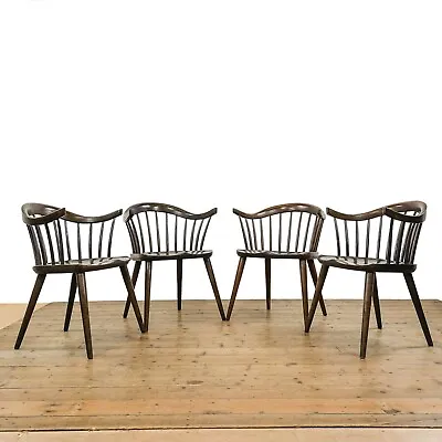 Ercol Style Cowhorn Chairs (M- 4892) • £1150