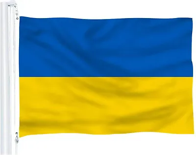 3x5Ft Ukraine Flag Plain Premium Quality Ukrainian House Banner Grommets 100D US • $4.24