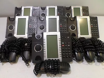 LOT OF 7 MITEL 5340e IP5340e 5340 Black Office Display Phone W/ Handsets & CC • $199.99