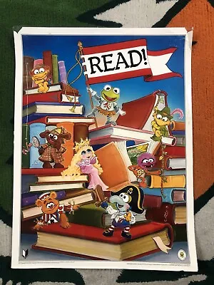 1988 Jim Henson's Muppet Babies Poster Vintage Retro Kids Educational Promo Art • $79.99