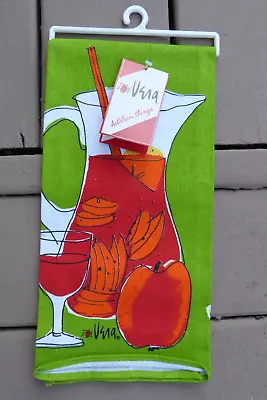 Rare Find Nwt Older Stock Vera Neumann Sangria Wine Kitchen Tea Towel Pristine • $34.99