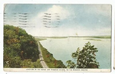 Jefferson City MO Missouri 1918 Postcard MOPAC Railroad Missouri River • $4.99