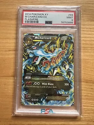 PSA 9 MINT Pokemon M Charizard EX Flashfire #69 2014 • $56