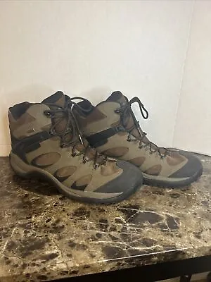 MERRELL Reflex Mid Select Dry Leather Waterproof Hiking Boots Men Size 14 • $39.99