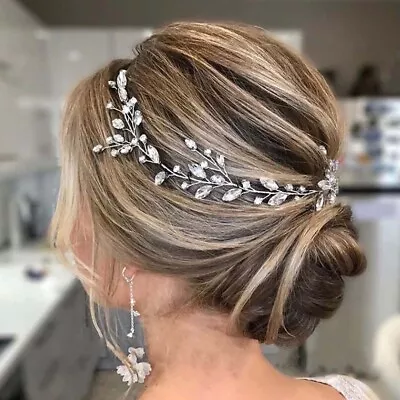 Rhinestone Wedding Hair Vine Bridal Hair Accessories Party Hair Jewelry Gift • £9.85