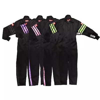 RaceQuip 1950790RQP Youth 1 Piece Racing Suit Black/Green 2XS • $87.96