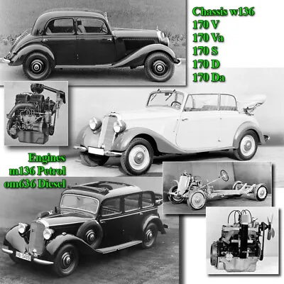 $24.98 • Buy Mercedes Benz Service Workshop Repair Manual W136 170 V Va S D Da 1935-1955