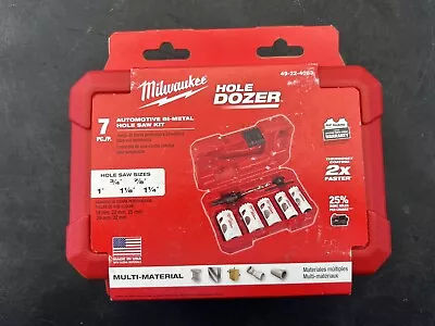 Milwaukee 7 Piece Automotive Hole Dozer Saw Set Bi-Metal 49-22-4083 • $19.95