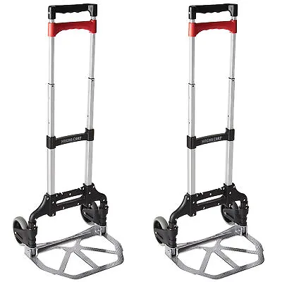 Magna Cart Personal MCI Folding Hand Truck With Rubber Wheels Black (2 Pack) • $81.99