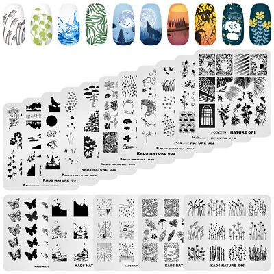 71 Types Nature Series Nail Stamp Plate Flower Leaves Nail Art Design Template • £3.11