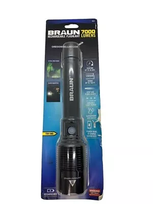 7000 Lumen Led Flashlight Rechargeable Waterproof Super Bright With Battery Bank • $113.95