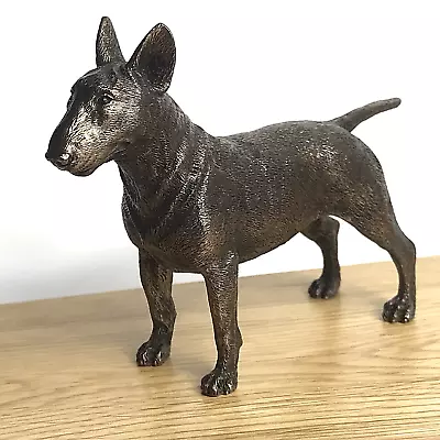 Cold Cast Bronze English Bull Terrier Lover Gift Sculpture Ornament Figurine • £24.95