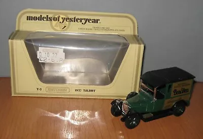 Matchbox Yesteryear Y5 Talbot Van Beaulieu Autojumble 1979 Code 3 • £4.99