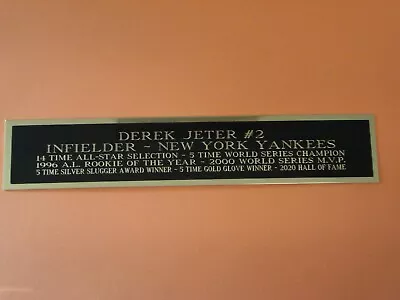 Derek Jeter Yankees Engraved Nameplate For A Baseball Mini Helmet Case 1.25 X 6 • $6.50