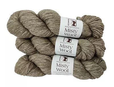 3 Elsebeth Lavold Misty Wool Rustic And Hemp Blend Yarn Worsted 230 Yds Tan • $44.95