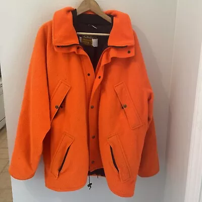 Vtg Cabela’s Whitetail Clothing Gore Tex Jacket XL Orange Fleece Made USA • $75