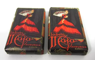 Jabon Maja Myrurgia HOTEL Macarena Sevilla Spain TWO 2  Bar Soaps VTG 70s MCM • $12.99