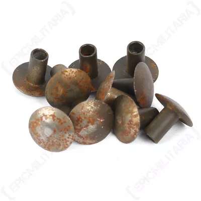 US GI M1 Helmet Semi-Tubular Steel Rivets - Set Of 10 Repro Liner Studs M1C • $18.95