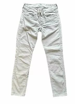 7 For All Mankind Womens Jeans Mint Green Size 24 Cropped Skinny • $19.50