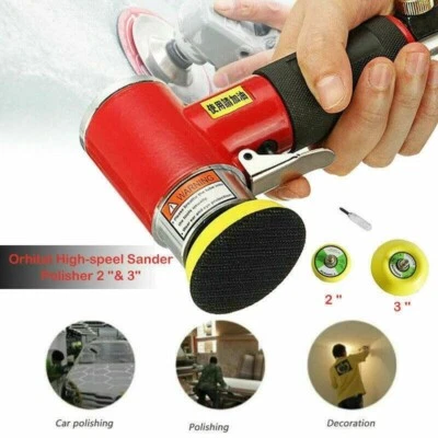 2  3  Mini Air Sander  Dual Action Random Air Orbital Sander Polisher Grinder • $42.50