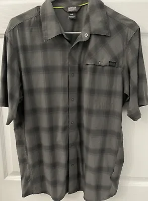 Outdoor Research Astroman Short Sleeve Grey Plaid Size Men’s Medium • $49