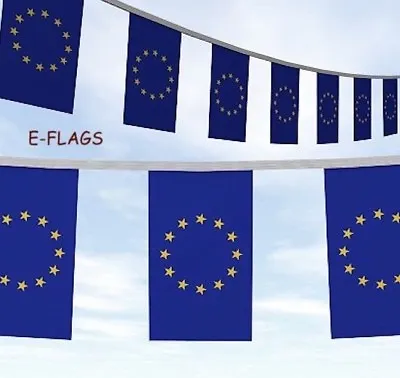 £6.99 • Buy 10 Metre EU Euro European Union Flags Eurovision Party Bunting SPEEDY DELIVERY