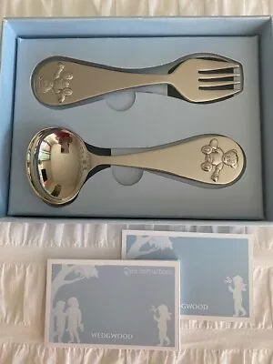 Wedgwood Child's Spoon & Fork Set New Never Used - Baby Or Christening Gift • $40