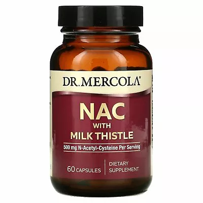 Dr Mercola NAC With Milk Thistle 60 Caps • $21.99