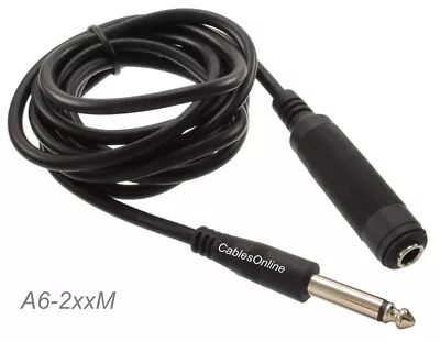 1/4  Mono TS Female To 1/4  Mono TS Male Shielded Pro Audio Extension • $6.95