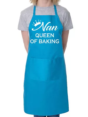 Nan Queen Of Baking  Mothers Day Novelty Cooking Bakers Ladies Apron  • £9.99