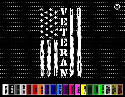 US Veteran #3 Army Marine Navy Air Force Vet Flag Car Sticker Window Vinyl Decal • $4.99