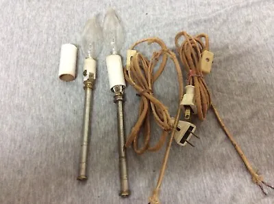 Vintage Electric Lamp Parts Sockets Rod Pipe Switches & Plugs • $14.99