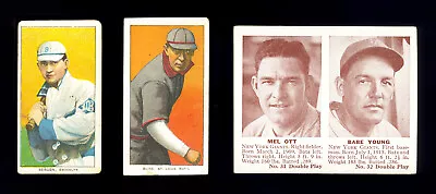 1910 T206 Piedmont Bergen Bliss (oversized) 1941 Double Play Mel Ott Babe Young  • $300