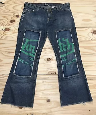 Vtg Von Dutch Blue Jeans Women Flared Low Rise Sz 32x26 • $70