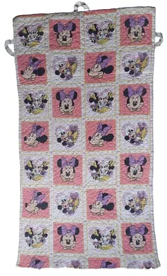 Vintage 1980's Mini Mouse Quilted Pad For Toddler Size Bed 54 L X 28.5 W • £36