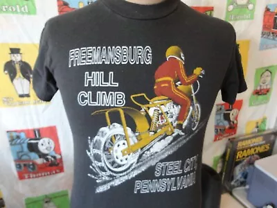 Vintage 80's Freemansburg Motorcycle Hill Climb T Shirt M • $56.99