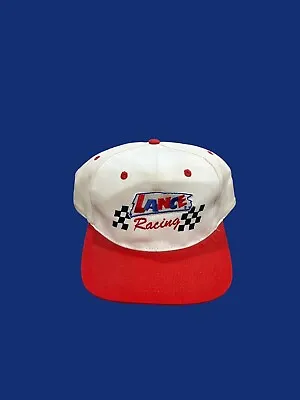 Lance Racing Snacks NASCAR VTG SnapBack Hat Distressed • $10