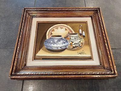 Myung Mario Jung Original Sand Painting Acoma Pueblo Native American Pottery • $103.40