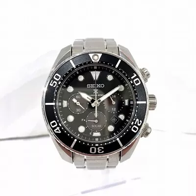 Seiko Prospex V192-0AD0 Stainless Steel Divers 200m Date Box Solar Mens Watch • $633