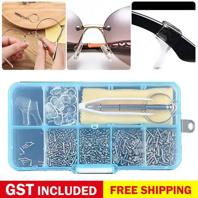 $5.49 • Buy Eyeglass Sun Glasses Optical Repair Tool Screw Nut Nose Pad Assortment Set Kit