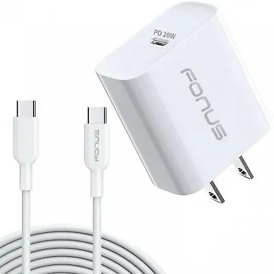 20W PD HOME CHARGER FAST TYPE-C 6FT LONG CABLE QUICK POWER For PHONES & TABLETS • $20.88