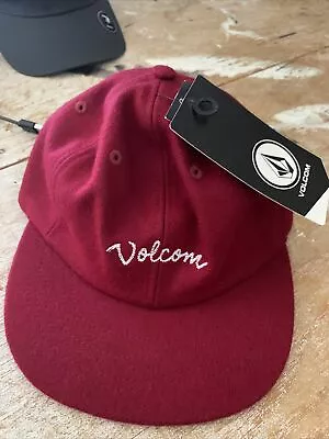 VOLCOM Mens  Maroon Wooly Blend Hat One Size Nwt • $19.99