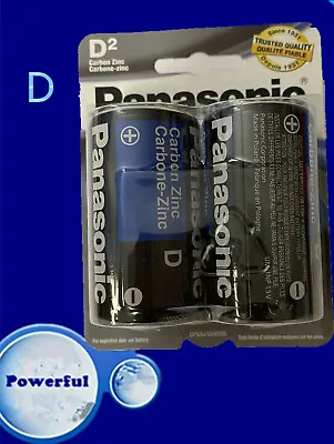 2 Pcs Panasonic Super Heavy Duty Size D Zinc-Carbon Elite Battery 1.5V • $4.98